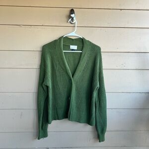 Universal Thread Green Button Down Knit Cardigan Size S Earthy Granola Girl